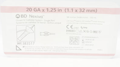 BD 383517 Nexiva Closed IV Cath. System 20GA 1.25Inch 1.1 x 32 mm